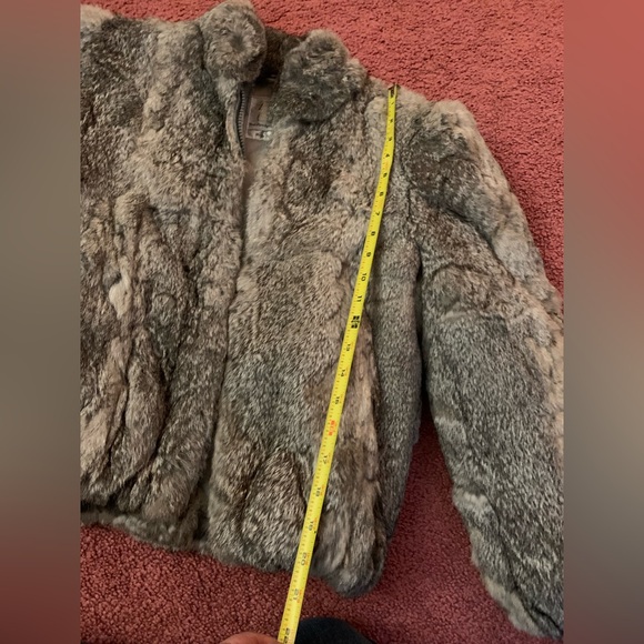 Girls Rabbit Fur Jacket Sz 10 - Picture 6 of 7